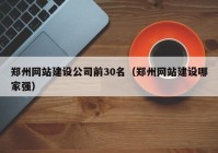 郑州网站建设公司前30名（郑州网站建设哪家强）