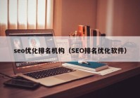 seo优化排名机构（SEO排名优化软件）
